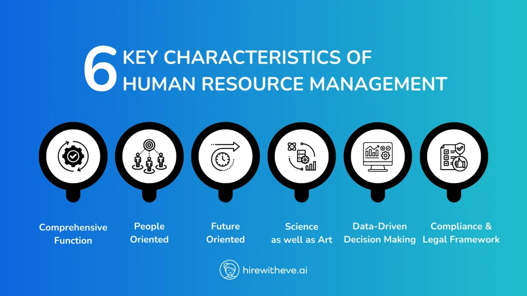 Here we will break down some of the most critical characteristics of human resource management and how they impact HR practices today: