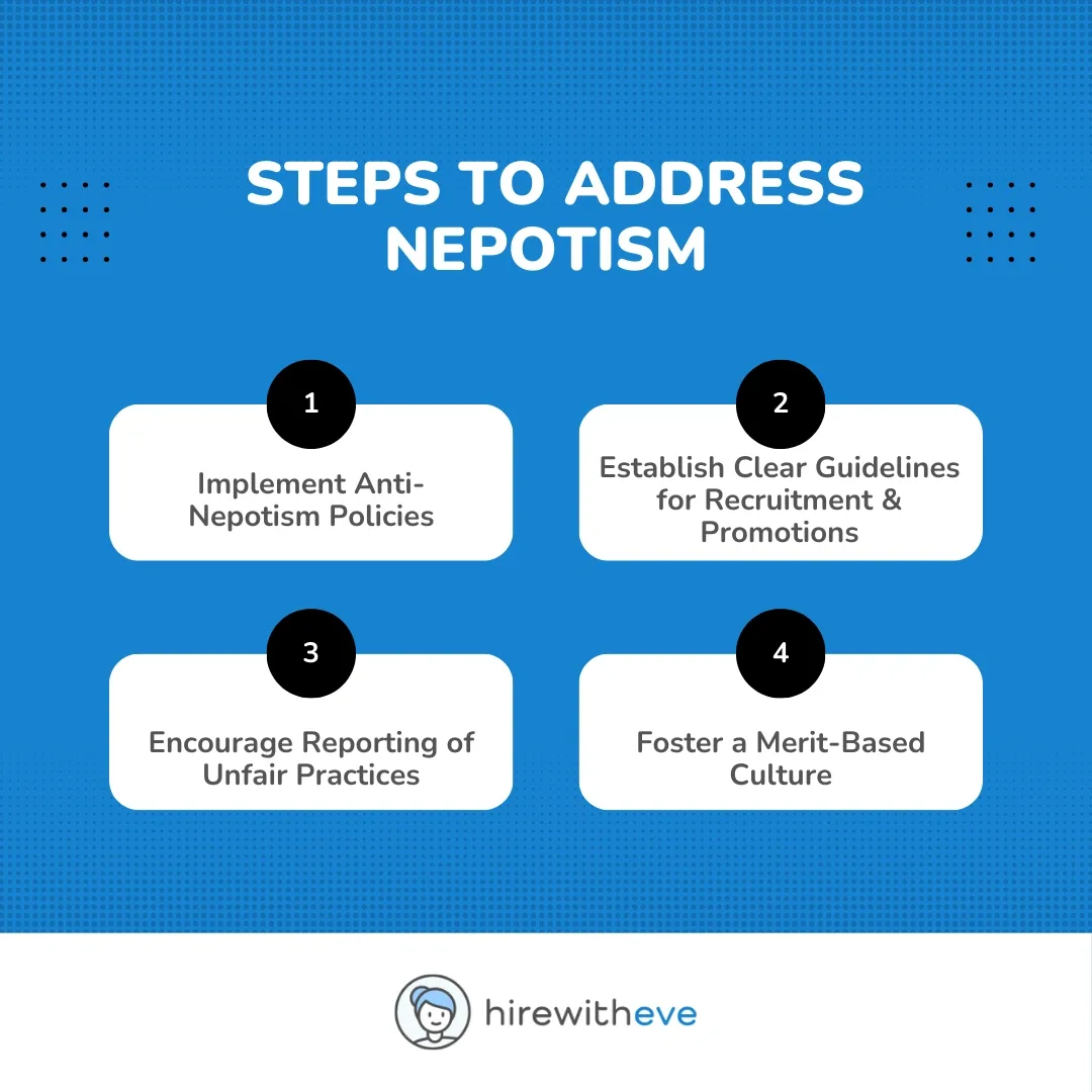 steps to address nepotism